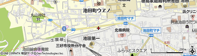 徳島県三好市池田町ウヱノ2622周辺の地図