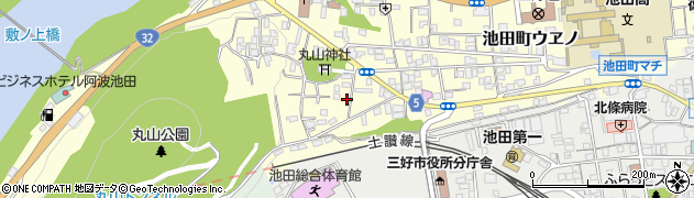 徳島県三好市池田町ウヱノ2696周辺の地図
