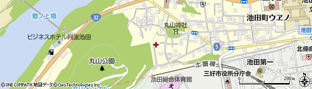 徳島県三好市池田町ウヱノ2705周辺の地図