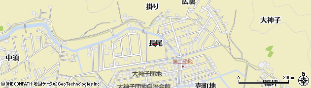 徳島県徳島市大原町（長尾）周辺の地図