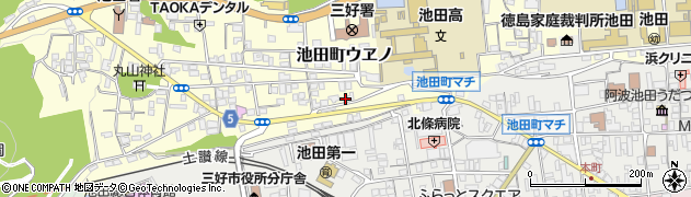 徳島県三好市池田町ウヱノ2628周辺の地図