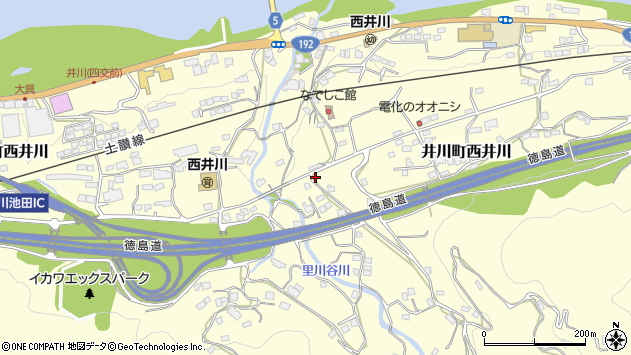 〒779-4806 徳島県三好市井川町西井川の地図