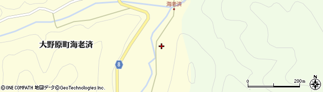 香川県観音寺市大野原町海老済605周辺の地図