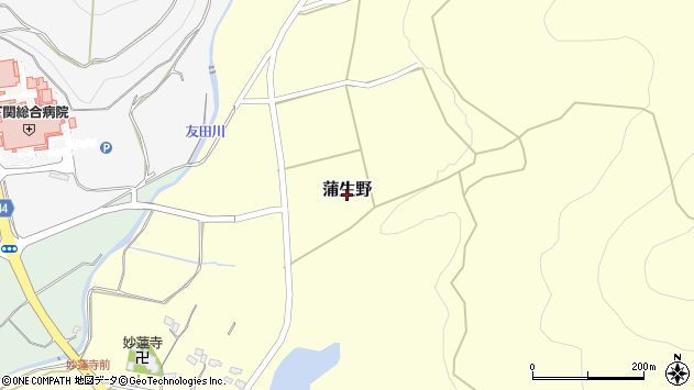 〒759-6602 山口県下関市蒲生野の地図