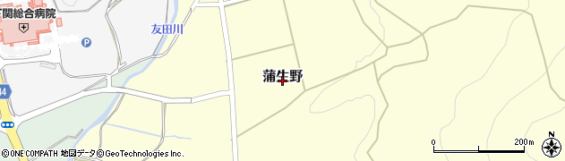 山口県下関市蒲生野周辺の地図