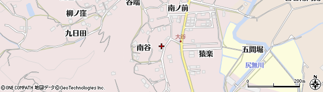 徳島県徳島市大谷町南谷周辺の地図