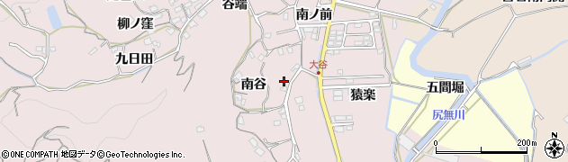 徳島県徳島市大谷町（南谷）周辺の地図