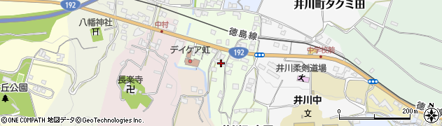 徳島県三好市井川町吉岡周辺の地図