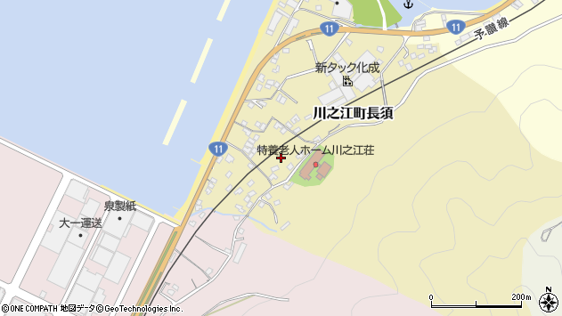 〒799-0102 愛媛県四国中央市川之江町長須の地図