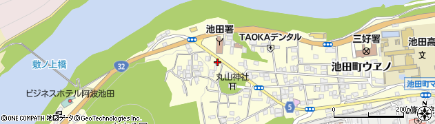徳島県三好市池田町ウヱノ2784周辺の地図