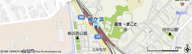 櫛ケ浜駅周辺の地図