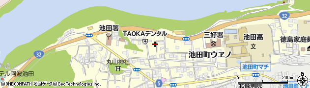 徳島県三好市池田町ウヱノ3078周辺の地図