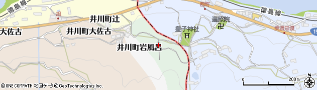 徳島県三好市井川町炭焼周辺の地図