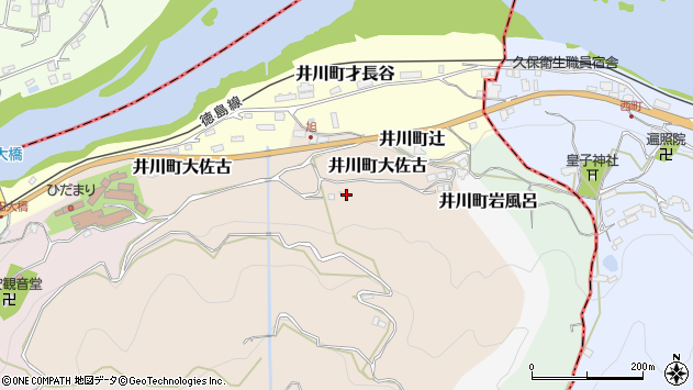 〒779-4801 徳島県三好市井川町浜西の地図