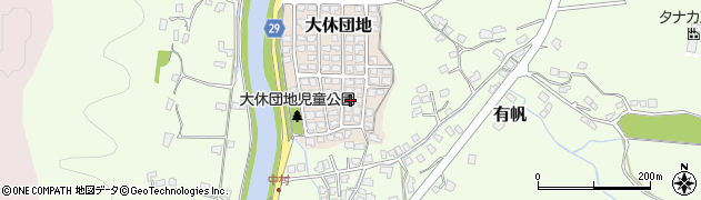 山口県山陽小野田市大休団地周辺の地図