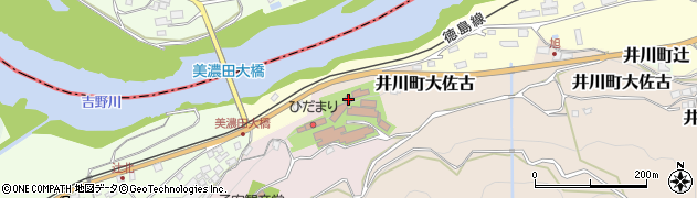 徳島県三好市井川町大佐古20周辺の地図