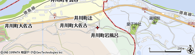 徳島県三好市井川町岩風呂4周辺の地図