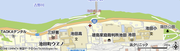徳島県三好市池田町ウヱノ周辺の地図