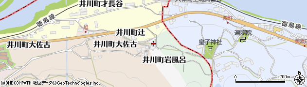 徳島県三好市井川町岩風呂2周辺の地図