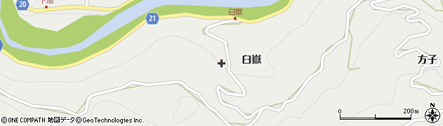 徳島県神山町（名西郡）阿野（臼嶽）周辺の地図
