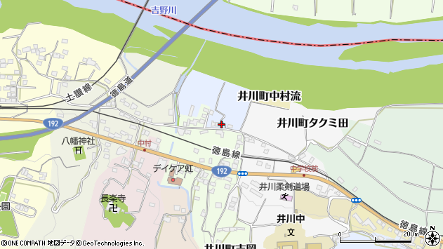 〒779-4803 徳島県三好市井川町中村南の地図