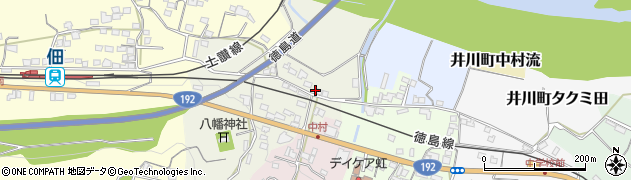 徳島県三好市井川町八幡18周辺の地図
