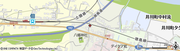 徳島県三好市井川町八幡65周辺の地図