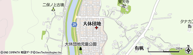 山口県山陽小野田市大休団地7周辺の地図