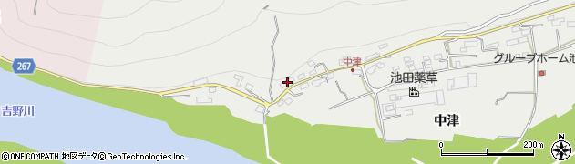 徳島県三好市池田町州津中津1923周辺の地図