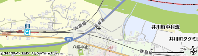 徳島県三好市井川町八幡23周辺の地図