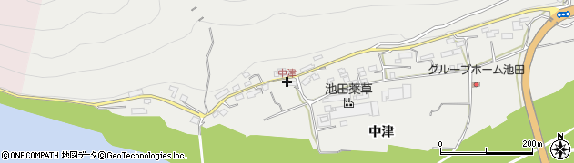 中津周辺の地図