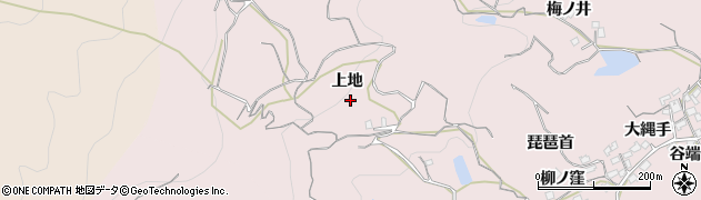 徳島県徳島市大谷町上地周辺の地図