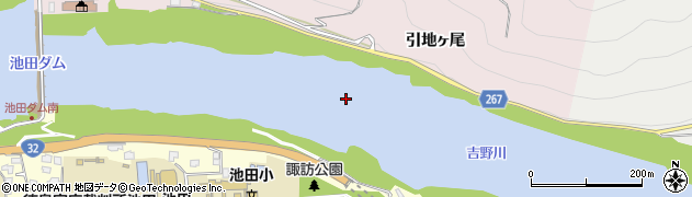 吉野川周辺の地図