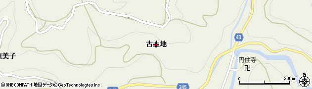徳島県吉野川市美郷（古土地）周辺の地図