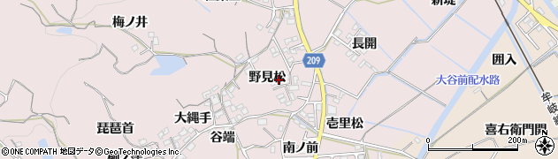 徳島県徳島市大谷町（野見松）周辺の地図