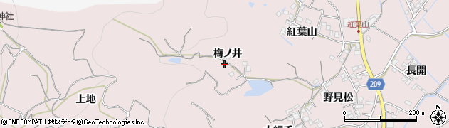 徳島県徳島市大谷町梅ノ井周辺の地図