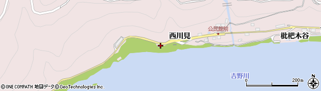 徳島県三好市池田町西山（西川見）周辺の地図