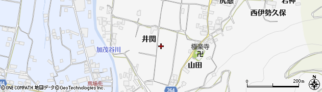 徳島県東みよし町（三好郡）西庄（井関）周辺の地図