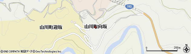 徳島県吉野川市山川町向坂周辺の地図