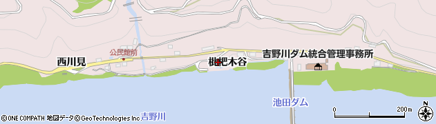 徳島県三好市池田町西山（枇杷木谷）周辺の地図