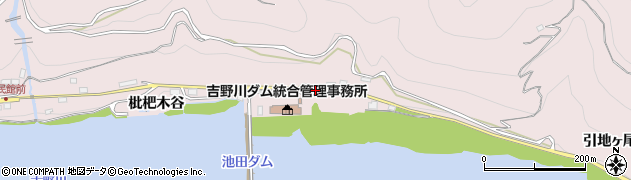 池田ダム上周辺の地図