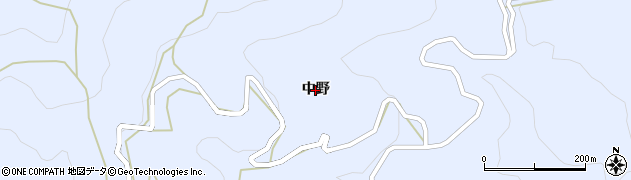 徳島県美馬市穴吹町口山（中野）周辺の地図