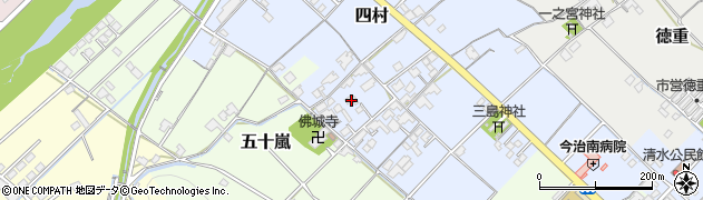 愛媛県今治市四村158周辺の地図