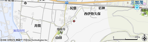 徳島県東みよし町（三好郡）西庄（西伊勢久保）周辺の地図