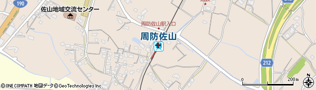 周防佐山駅周辺の地図