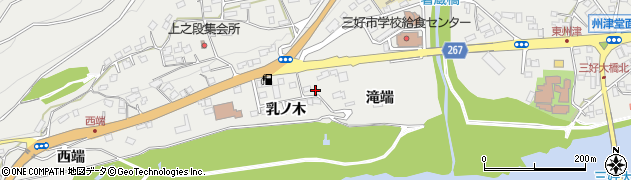 徳島県三好市池田町州津滝端周辺の地図