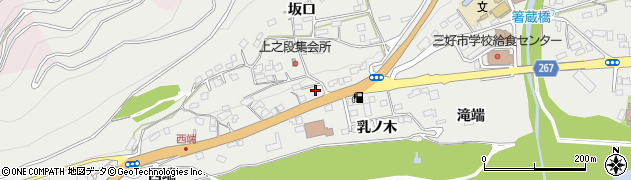 徳島県三好市池田町州津乳ノ木周辺の地図