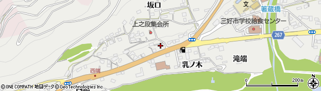 徳島県三好市池田町州津（乳ノ木）周辺の地図