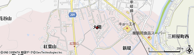 徳島県徳島市大谷町（大開）周辺の地図