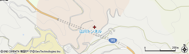 山川トンネル周辺の地図
